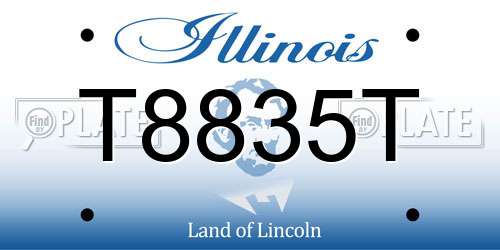 T8835T Illinois License Plate