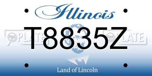T8835Z Illinois License Plate