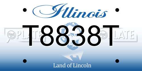 T8838T Illinois License Plate
