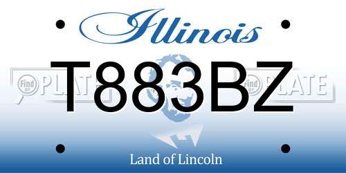 T883BZ Illinois License Plate