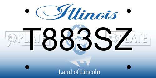 T883SZ Illinois License Plate