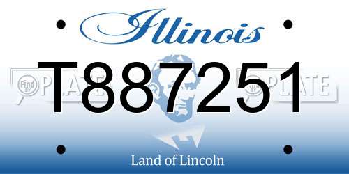 T887251 Illinois License Plate
