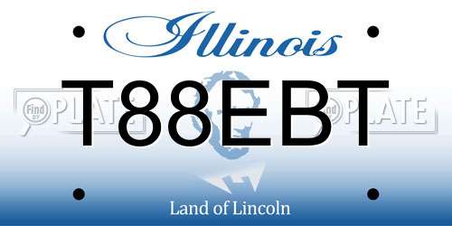 T88EBT Illinois License Plate