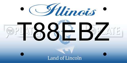 T88EBZ Illinois License Plate