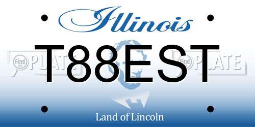 T88EST Illinois License Plate