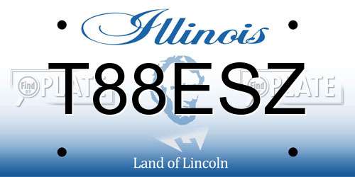 T88ESZ Illinois License Plate