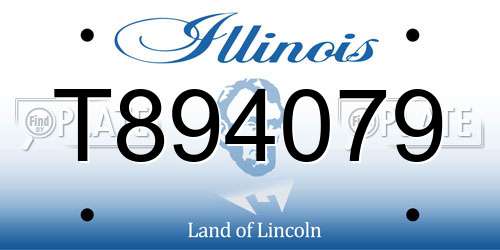 T894079 Illinois License Plate