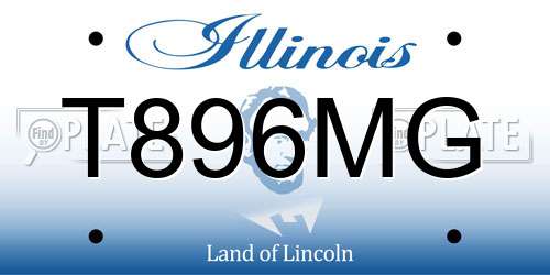 T896MG Illinois License Plate