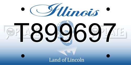 T899697 Illinois License Plate