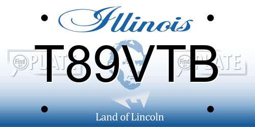 T89VTB Illinois License Plate
