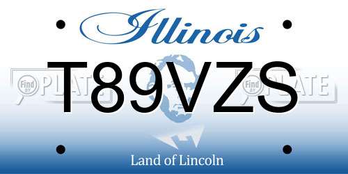 T89VZS Illinois License Plate