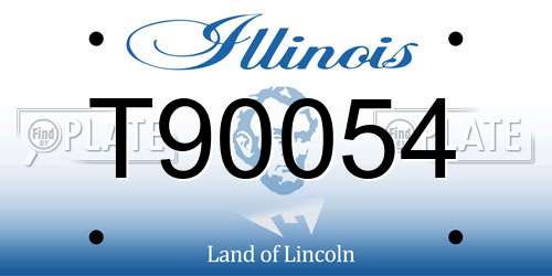 T90054 Illinois License Plate
