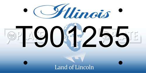 T901255 Illinois License Plate