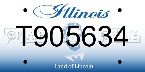 T905634 Illinois License Plate