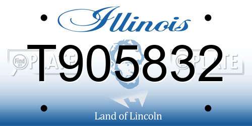 T905832 Illinois License Plate