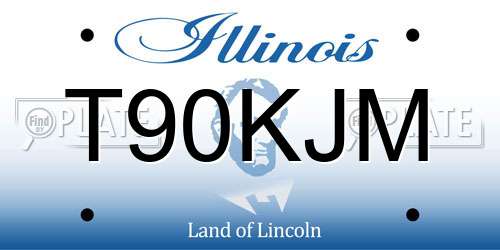 T90KJM Illinois License Plate