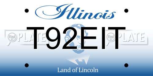 T92EIT Illinois License Plate