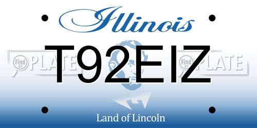 T92EIZ Illinois License Plate