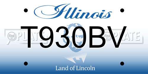 T930BV Illinois License Plate