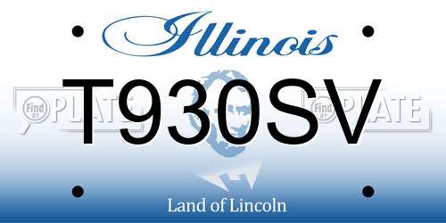 T930SV Illinois License Plate