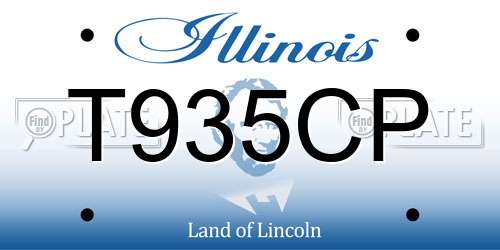 T935CP Illinois License Plate