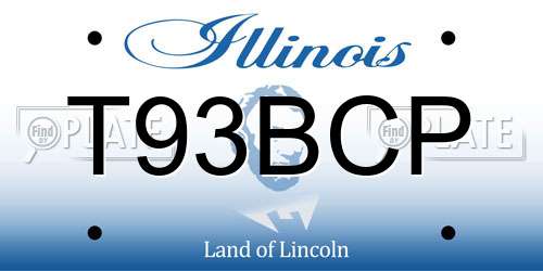 T93BCP Illinois License Plate