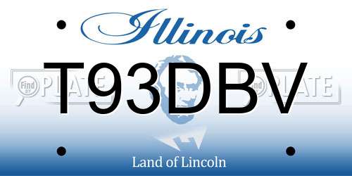 T93DBV Illinois License Plate