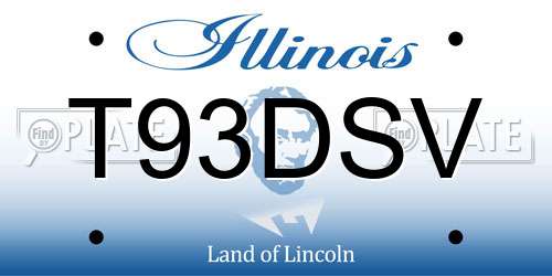T93DSV Illinois License Plate