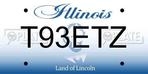 T93ETZ Illinois License Plate