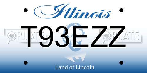 T93EZZ Illinois License Plate