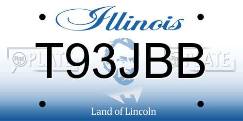T93JBB Illinois License Plate