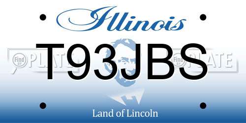 T93JBS Illinois License Plate