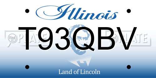 T93QBV Illinois License Plate