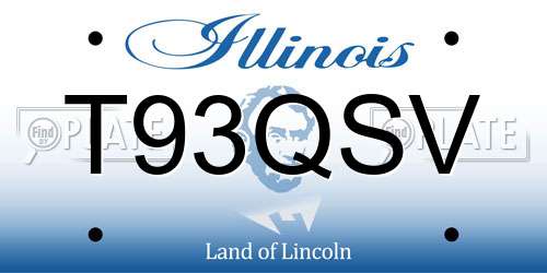 T93QSV Illinois License Plate