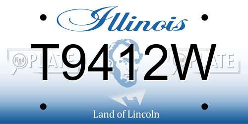 T9412W Illinois License Plate