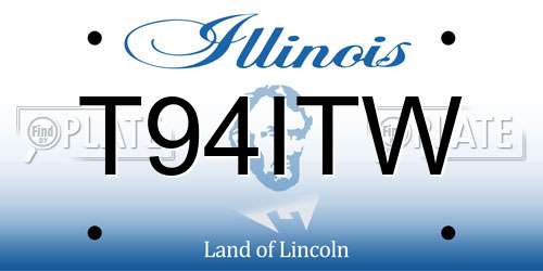 T94ITW Illinois License Plate