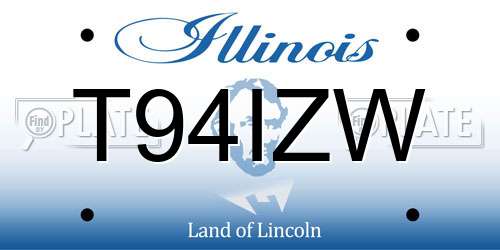 T94IZW Illinois License Plate