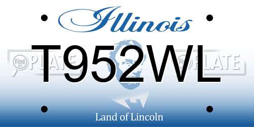 T952WL Illinois License Plate