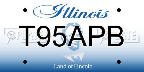 T95APB Illinois License Plate