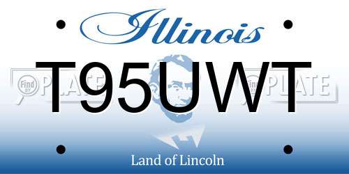 T95UWT Illinois License Plate