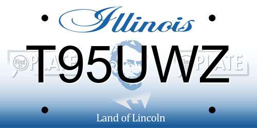 T95UWZ Illinois License Plate