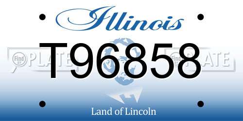 T96858 Illinois License Plate