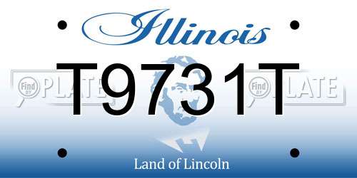 T9731T Illinois License Plate
