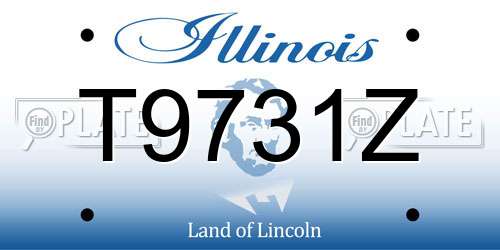 T9731Z Illinois License Plate