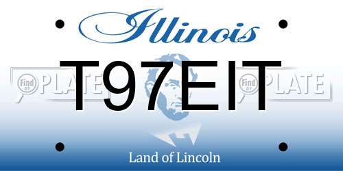 T97EIT Illinois License Plate