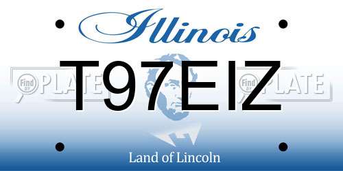 T97EIZ Illinois License Plate