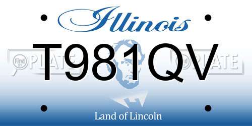T981QV Illinois License Plate