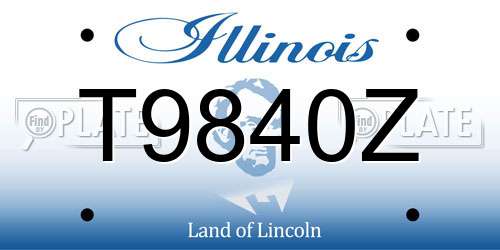 T9840Z Illinois License Plate