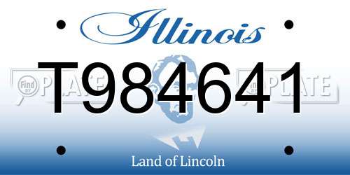 T984641 Illinois License Plate