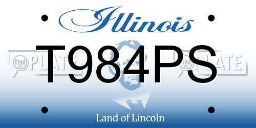 T984PS Illinois License Plate